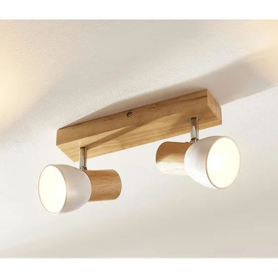 Lindby Thorin 2 Lampa Sufitowa Wood/White
