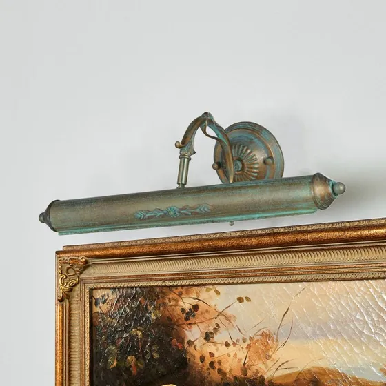 Lindby Kalea Lampa Ścienna Antique - 46 cm, Verdigris, E14