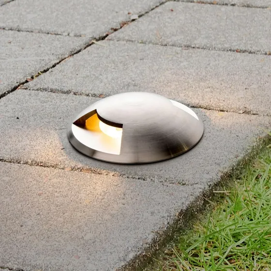 Lucande Helene oprawa wpuszczana podłogowa, aluminium, Ø 9 cm, IP67