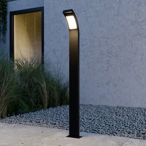 Lucande Juvia H100 Lampa Ogrodowa LED Grafit/Opal 100cm