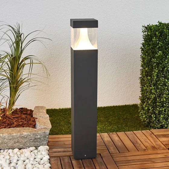 Lucande Egon Lampa Ogrodowa LED Grafitowa 65 cm IP54