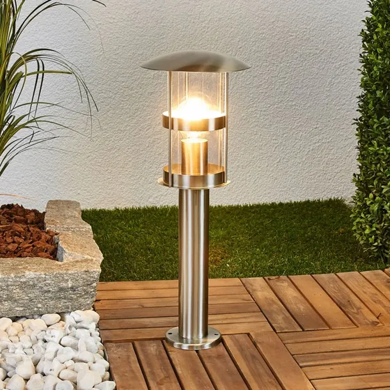 Lindby Lampa Ogrodowa Noemi H50 ze Stali Nierdzewnej