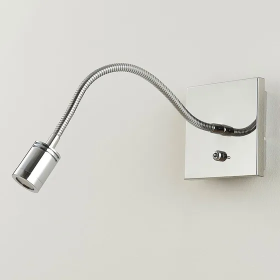 Lindby Berfin Lampa Ścienna Chrome/Clear - Nowoczesny Kinkiet