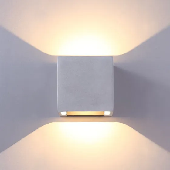 Lucande Riak Concrete - Zewnętrzna Lampa Ścienna LED Betonowa