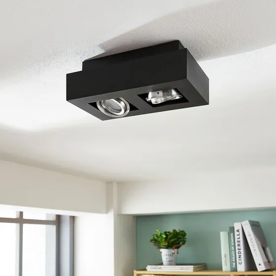 Vince 2 Lampa Sufitowa Arcchio Czarna - 25 cm - Aluminium