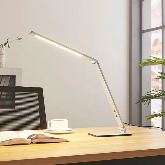 Lucande Nicano Lampa Stołowa LED Alu - Szara