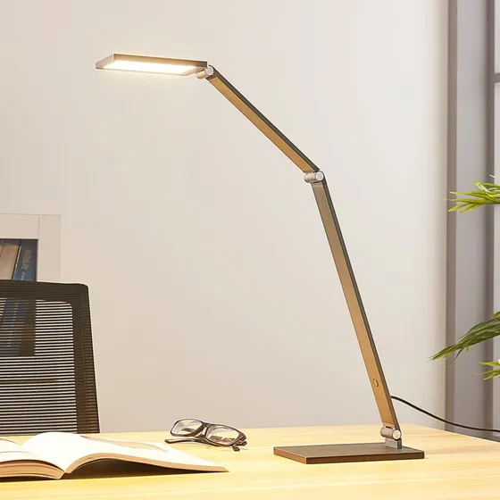 Lucande Mion Lampa Stołowa LED Blue Grey, ściemniana
