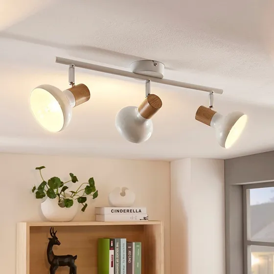 Lindby Fridolin 3 Lampa Sufitowa Biała - 50 cm