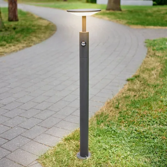 Lucande Fenia Lampa Ogrodowa LED z Czujnikiem, 100 cm, Antracyt