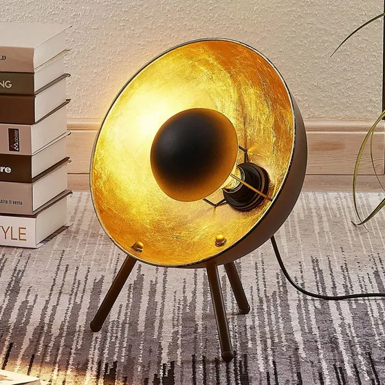 Lindby Muriel Lampa Stołowa H38 Black/Gold