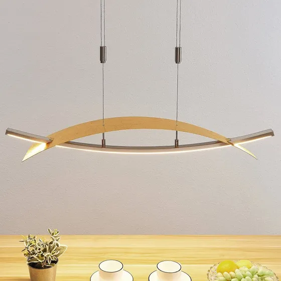 Lucande Marija L90 Lampa Wisząca LED Gold/Silver 91 cm
