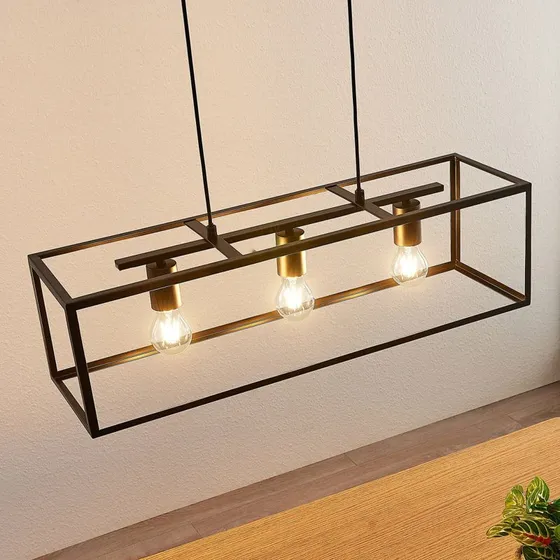 Lindby Emily Lampa Wisząca Black - 72 cm - 3-punktowa