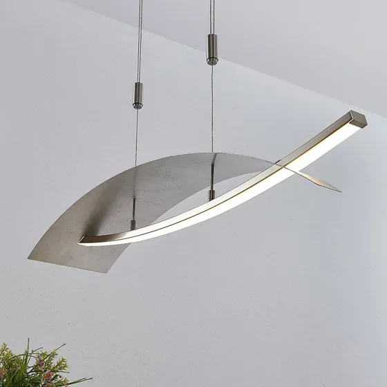 Lucande Marija L90 Silver - Lampa Wisząca LED 91 cm