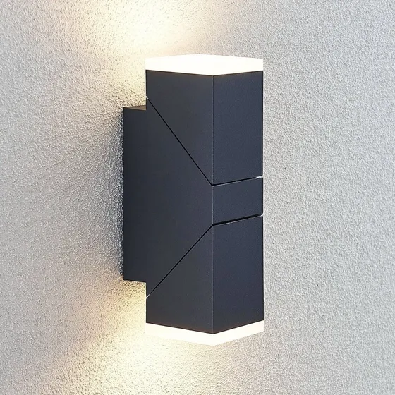 Lindby Sally LED Lampa Ścienna Up/Down Antracyt