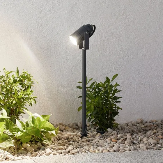 Lucande Galina Lampa Ogrodowa Dark Grey H40 ze Szpikulcem