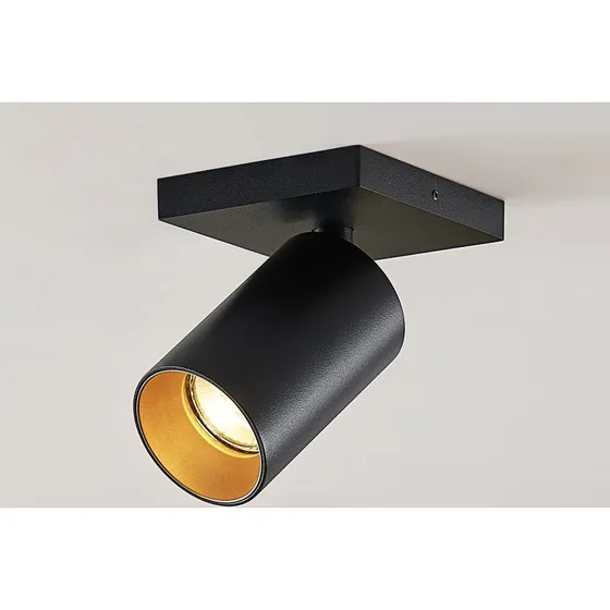 Brinja Arcchio Czarna Lampa Sufitowa Reflektor Aluminium GU10