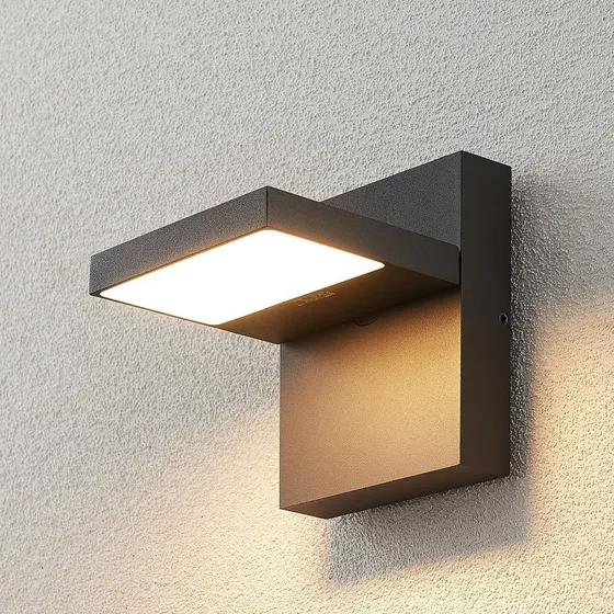 Lucande Silvan Zewnętrzna Lampa Ścienna LED - Grafit/Biały, IP65