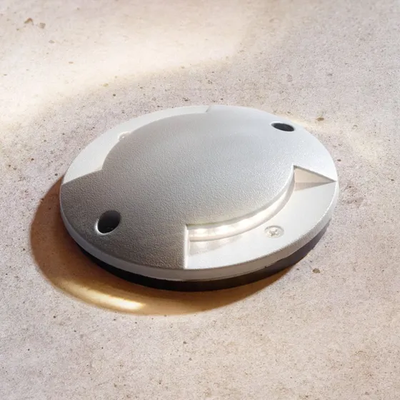 Lindby Nandita LED Reflektor Wpuszczany IP65 Silver Ø 10 cm