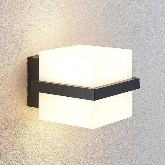 Lindby Auron LED Ścienna Lampa Ogrodowa Dark Grey