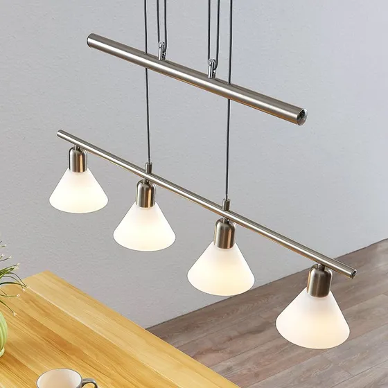 Lindby Delira 4 Lampa Wisząca White - Regulowana
