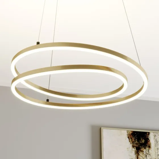 Lindby Davian LED Lampa Wisząca Dim. Brass - 49 cm