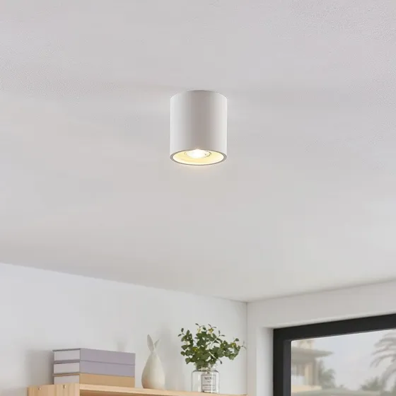 Lindby Parvin Reflektor Sufitowy White - Okrągły, Aluminium