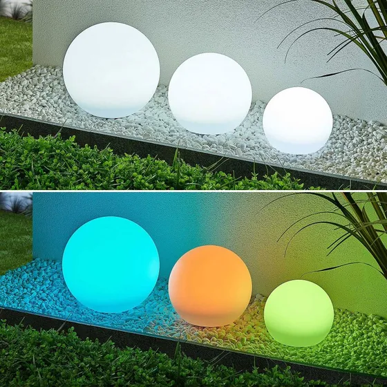 Lindby Lago Zestaw 3 Lamp Solarnych RGBW White