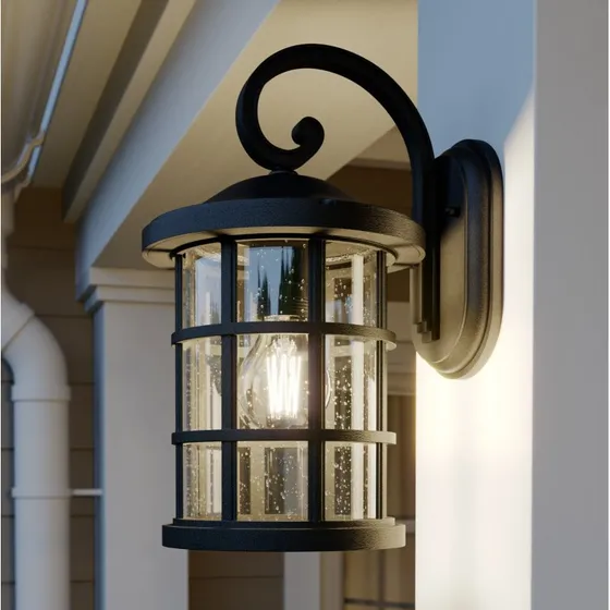 Lindby Ankea Zewnętrzna Lampa Ścienna Black/Clear