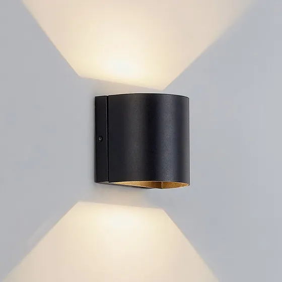 Lindby Gladis LED Lampa Ogrodowa Ścienna Black