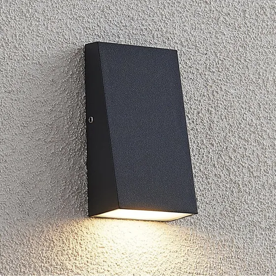 Lucande Adarey LED Kinkiet Ogrodowy Dark Grey IP54 IK10