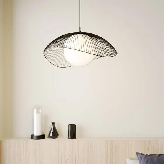 Lindby Fabronia Lampa Wisząca Opal/Black