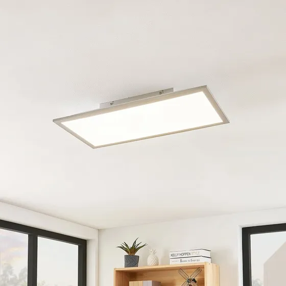 Lindby Stenley LED Lampa Sufitowa 59x29 4000K Biało-Srebrna