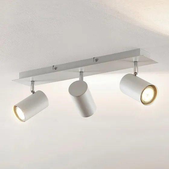 Lindby Joffrey 3 Lampa Sufitowa Biała, Reflektor 3-punktowy GU10