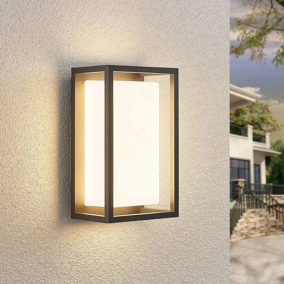 Lucande Ilirian Zewnętrzna Lampa Ścienna LED Graphite/White