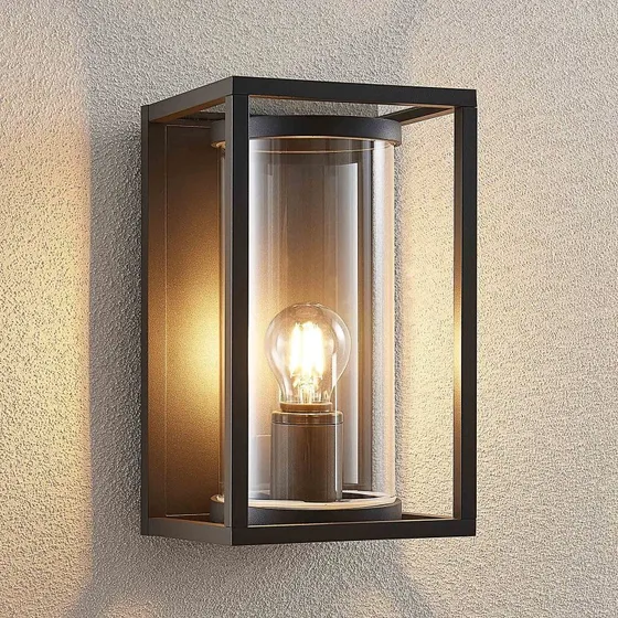 Lucande Brienne Zewnętrzna Lampa Ścienna IP54 Grafitowa - 30 cm