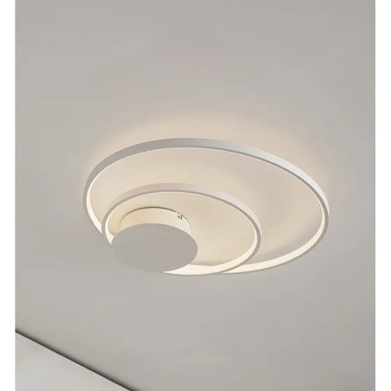 Lampa sufitowa LED Lindby Nerwin, biała, okrągła