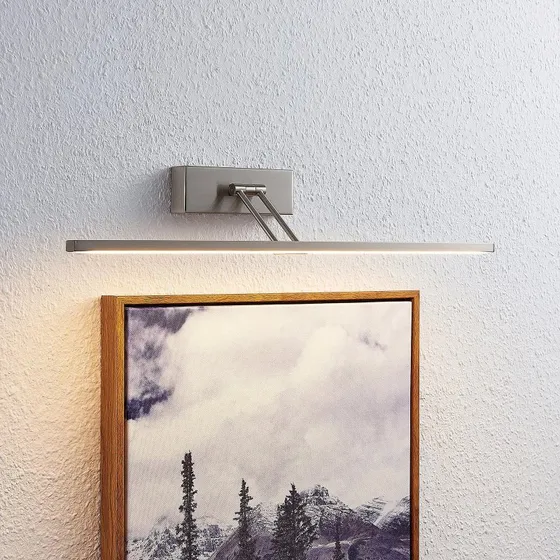 Lucande Thibaud Lampa Ścienna LED Nikiel 51,4 cm