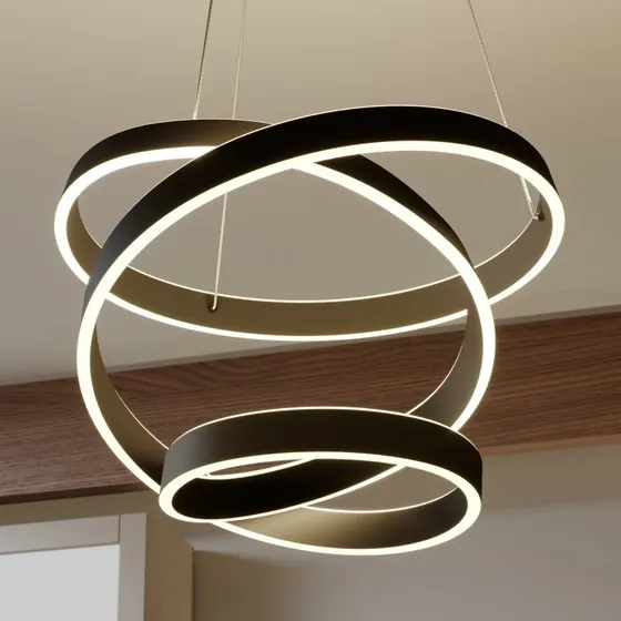 Lindby Olada LED Lampa Wisząca Black Ø 51 cm
