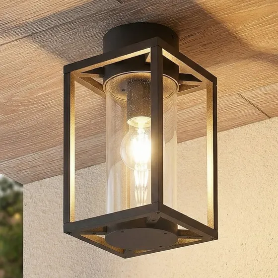 Lucande Ferda Lampa Sufitowa Zewnętrzna Grafit 29 cm