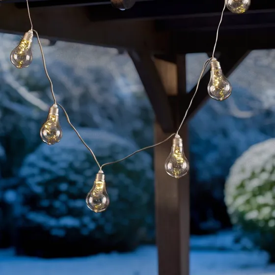 Lampini Solarny Łańcuch Świetlny LED Lindby, 200 cm, Czarny