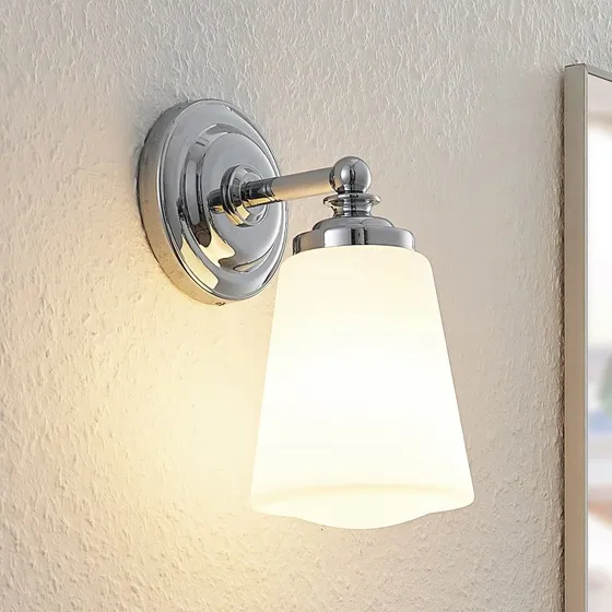 Arcchio Mahdi Lampa Ścienna Opal/Chrome IP44