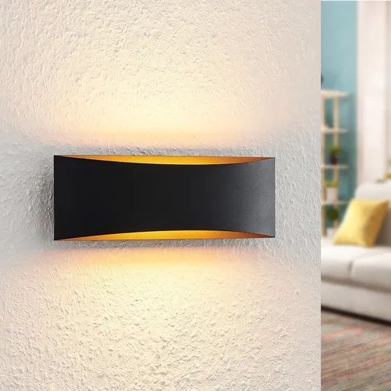 Danta Arcchio Jelle Lampa Ścienna Black/Gold - 27 cm