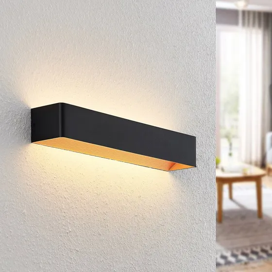 Arcchio Kinkiet LED Karam W53 czarny/złoty