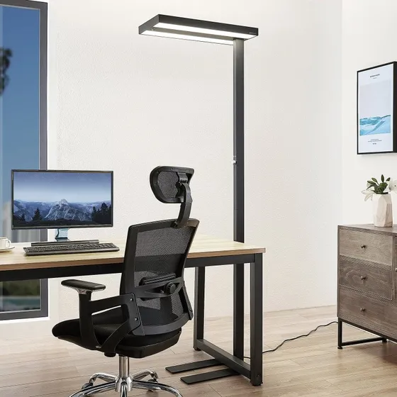 Lampa stojąca LED Arcchio Logan Pro, czarna, ściemniana
