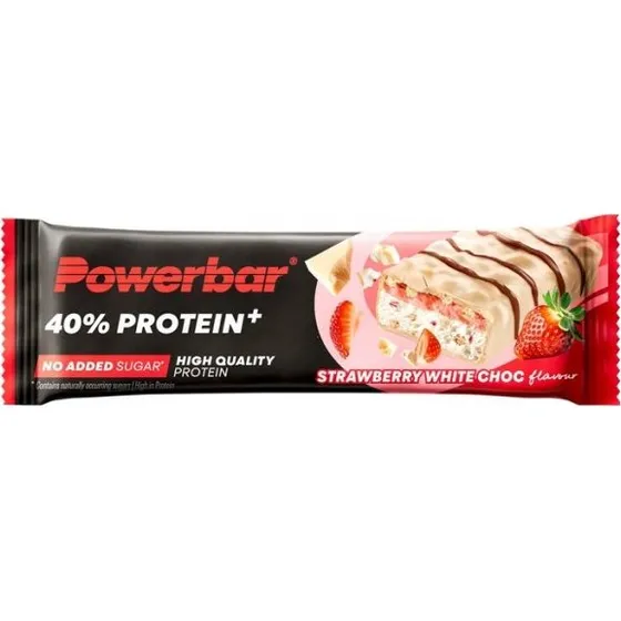 PowerBar Baton 40% Protein+ Crisp Truskawka + Biaa Czekolada 55g