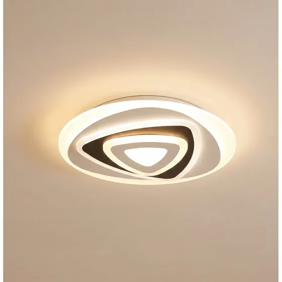 Lampa sufitowa LED Lindby Rebeka, Ø 50 cm, biało-antracytowa