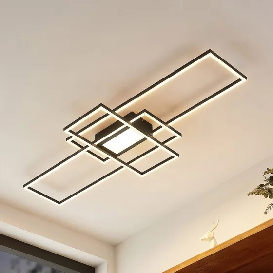 Lampa sufitowa LED Lindby Caitlin, antracyt, 105 cm