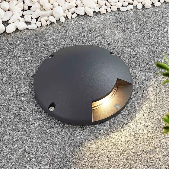 Lindby Cormac 1 LED Reflektor Podłogowy Dark Grey Ø 21 cm IP67