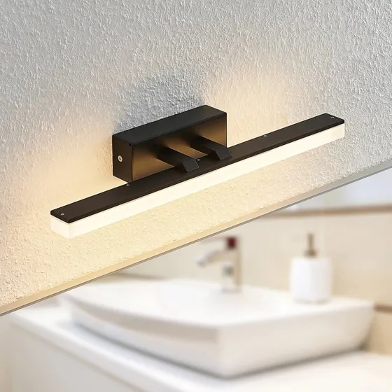Lucande Lisana LED Lampa Ścienna IP44 L46 Czarna