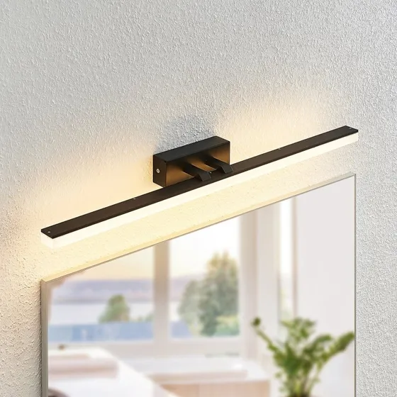 Lucande Lisana LED Lampa Ścienna IP44 L75 Black - 75 cm